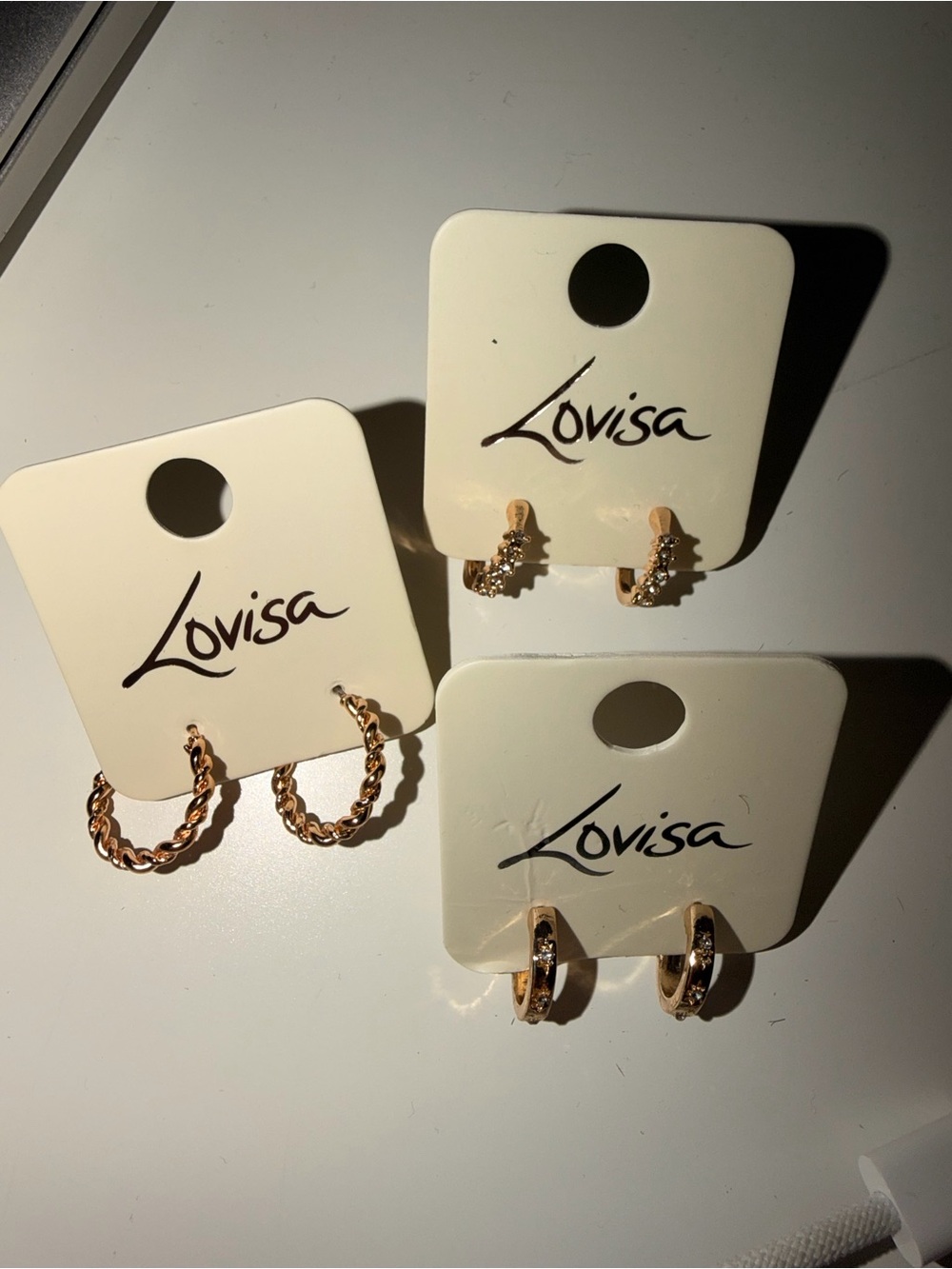 Lovisa Gold-Tone Hoop Earring Set - Three Pair